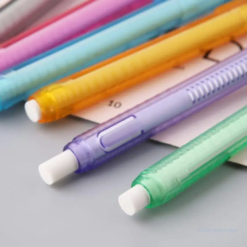 

M17F for Creative Press Pen Shaped Eraser Writing Drawing Pencil Erase Student School