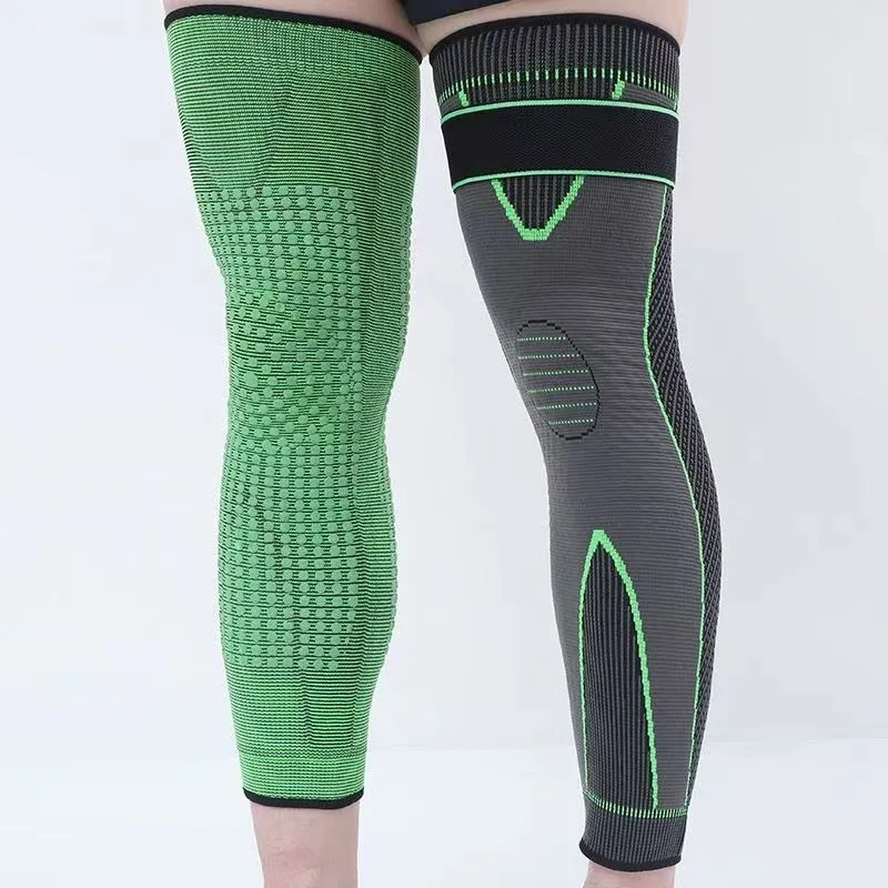1pair Compression Knee Pads Support Lengthen Stripe Sport Sleeve Arthritis Joint Pain Protector Elastic Kneepad Brace Volleyball