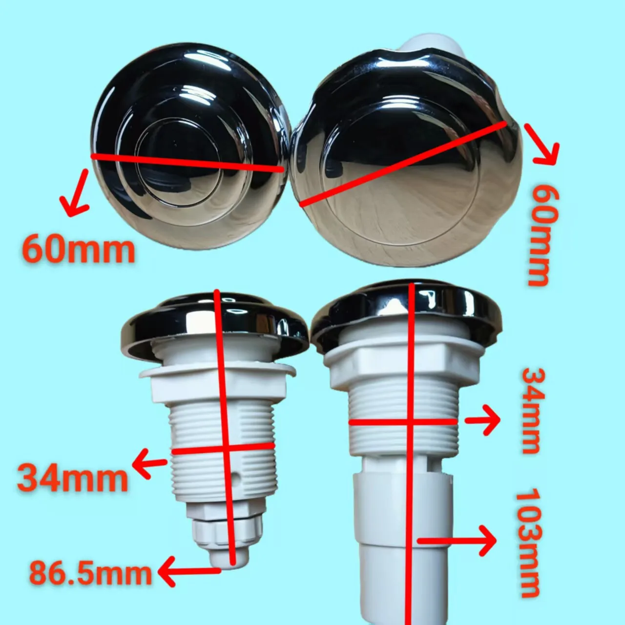 Acrylic Jacuzzi Swimming Pool Surfing Filtration Circulating Water Pump Air Pump Pneumatic Switch