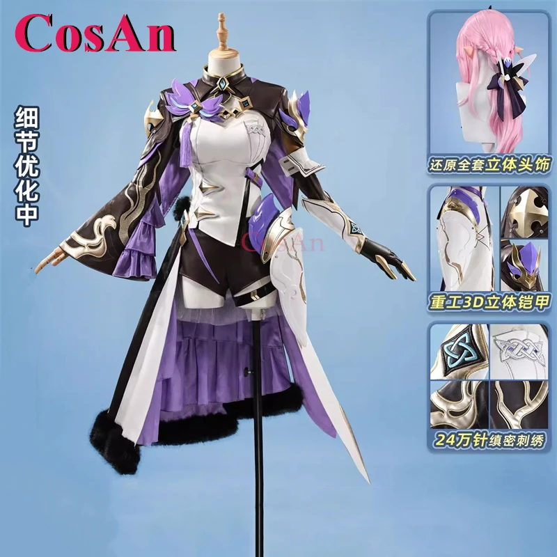 

Костюм для косплея Элизии из игры Honkai Impact 3: Боевое платье в стиле Battlefield Physics для Хэллоуина и ролевых игр