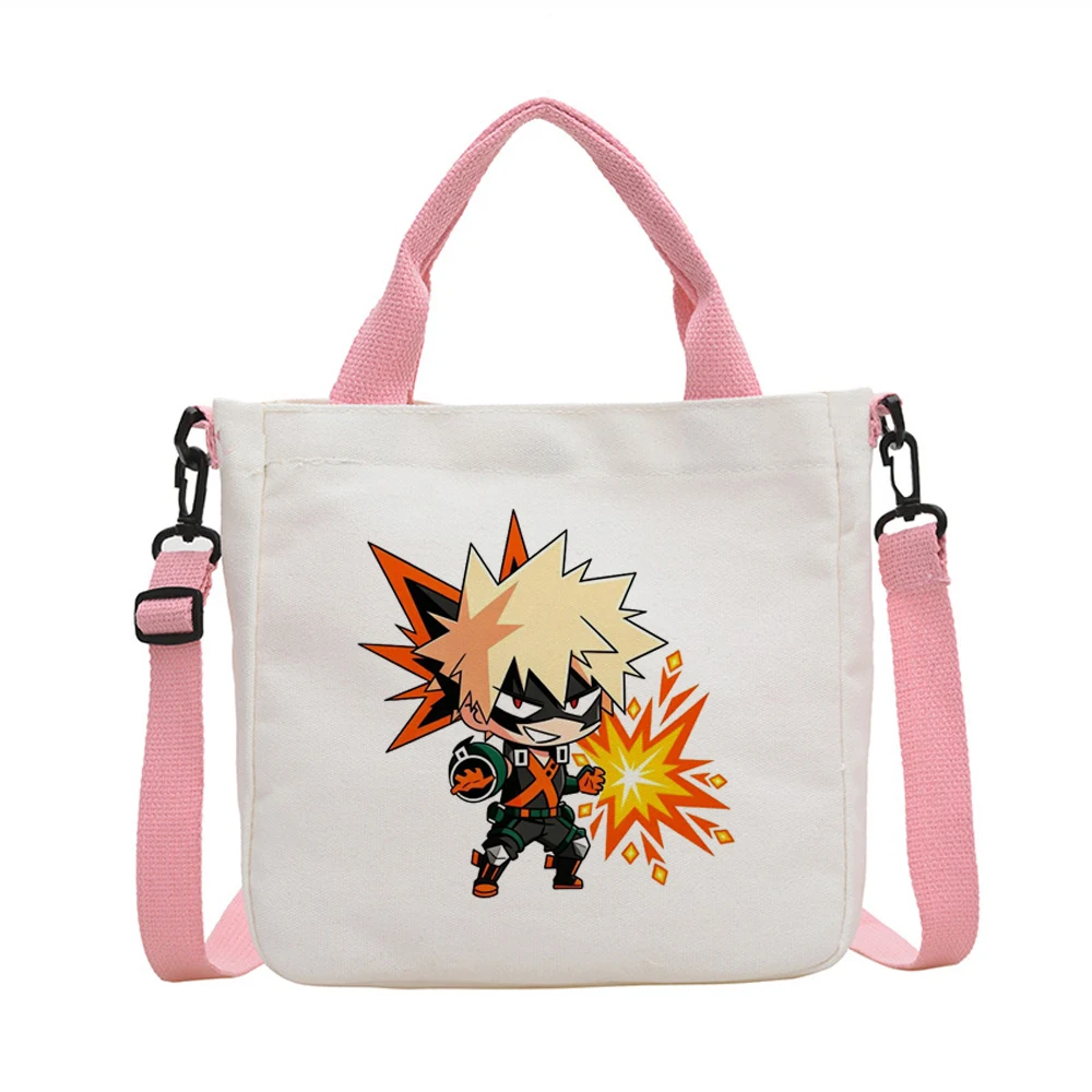 Bolsa de tela reutilizable My Hero Academia, estilo Y2K, personalizable para mujer