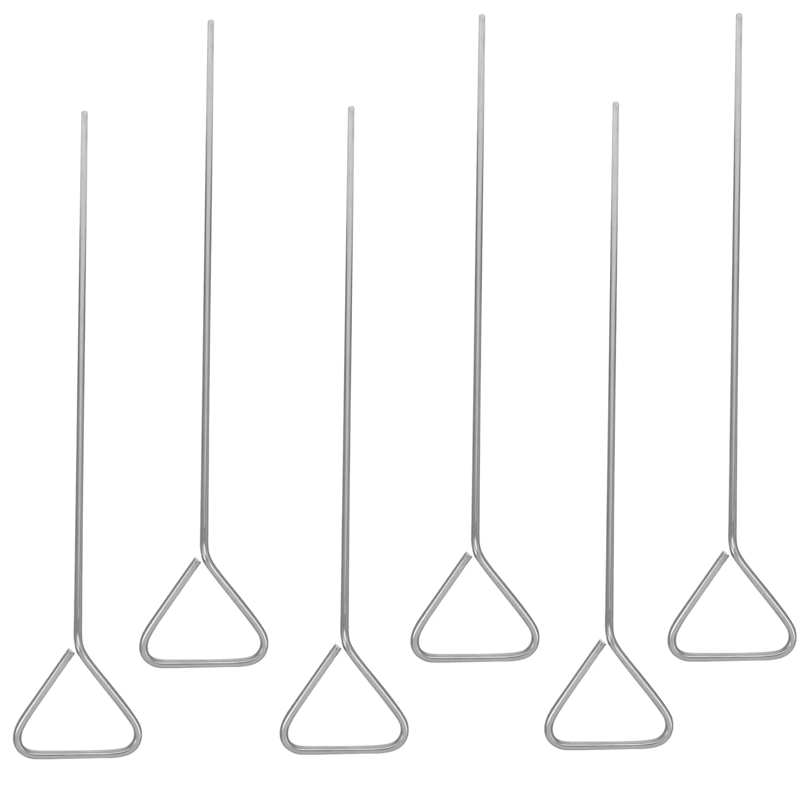 6 Pcs Coating Rod Triangle Cell Spreader Lab Culture Scraper Sterile Experimental Tools Stainless Steel Plate