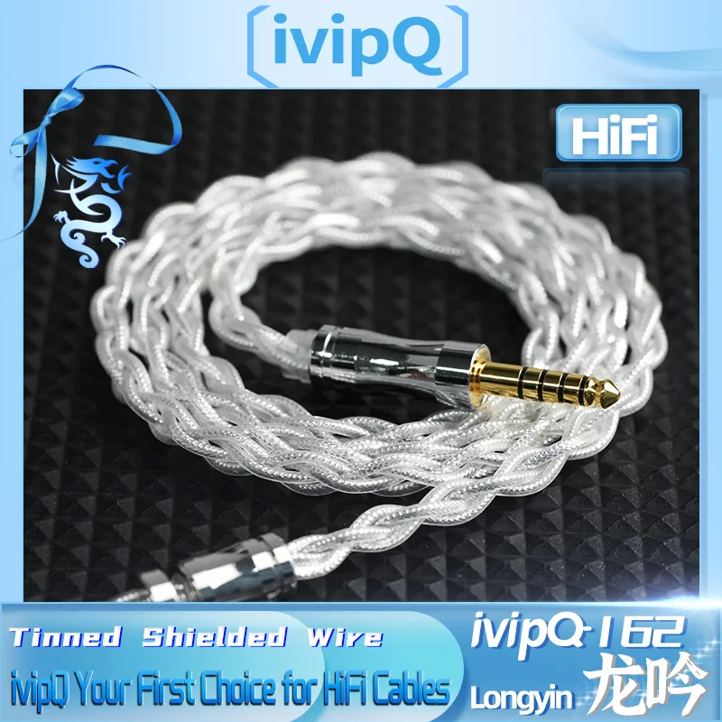 IvipQ 4 코어 주석 차폐 층 오일 침수 OFC 리츠 HiFi 이어폰 케이블, Fudu DZ4 용, 2.5mm, 3.5mm, 4.4mm 0.78, 2 핀 MMCX QDC IE900
