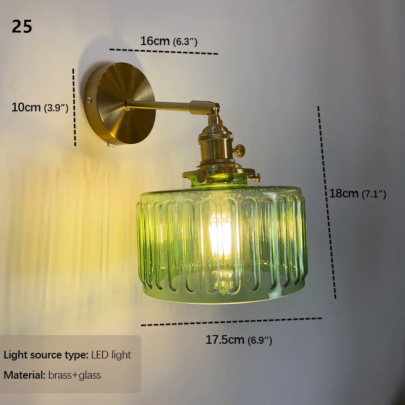 OULALA Nordic Brass  Wall Lamp Indoor Living Room Bedroom Bedside Lamp Modern Hotel Corridor Hallway Wall Lamp