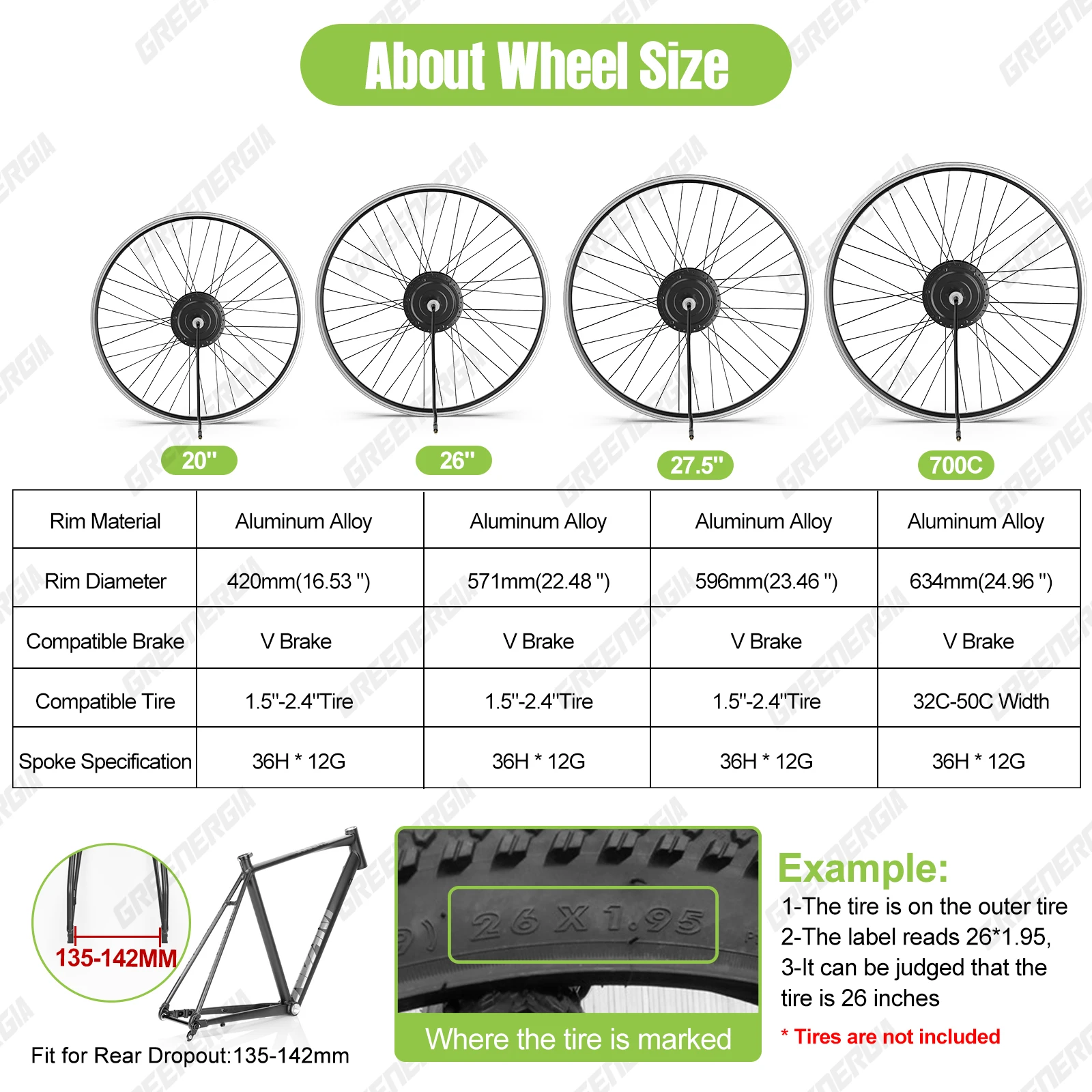 Bafang 500W EBike Kit Rear Drive Wheel Hub Motor Electric Bike Brushless Motor Bicycle Conversion Kit 20Ah 17.5Ah 13Ah Battery