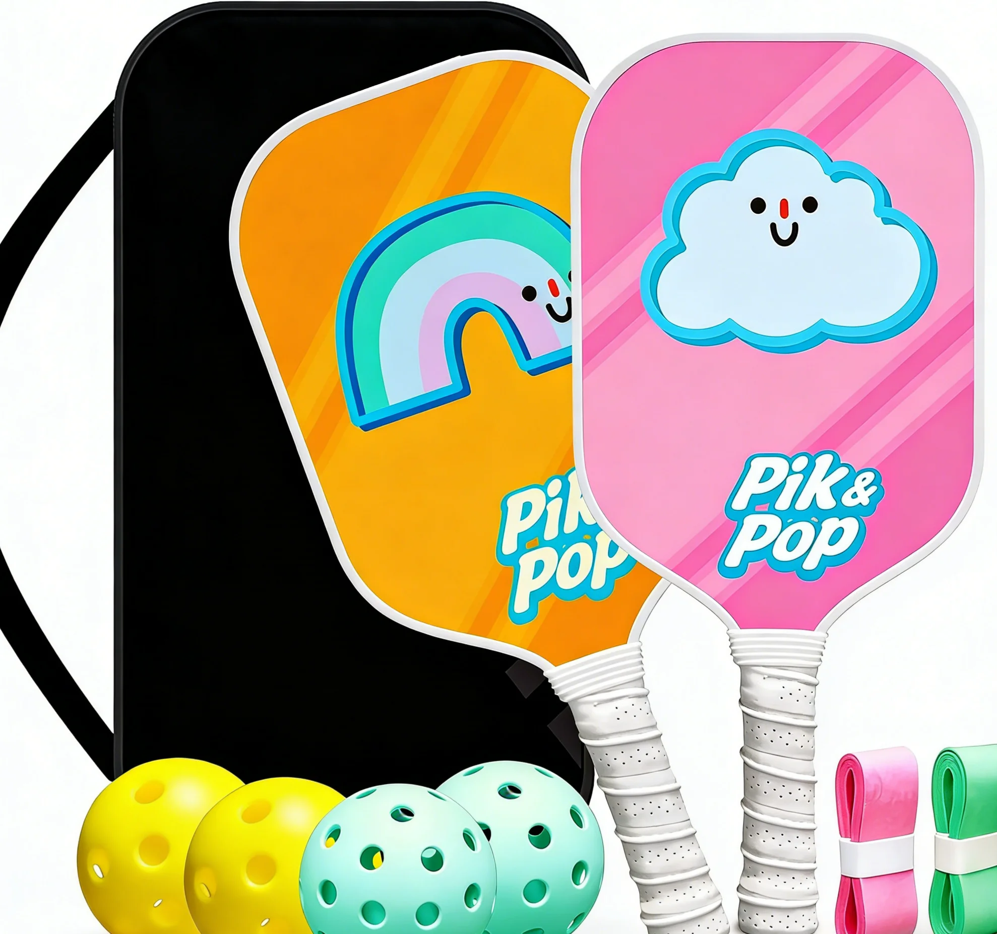 

Профессиональный набор для пиклбола из стекловолокна с 4 мячами и аксессуарами