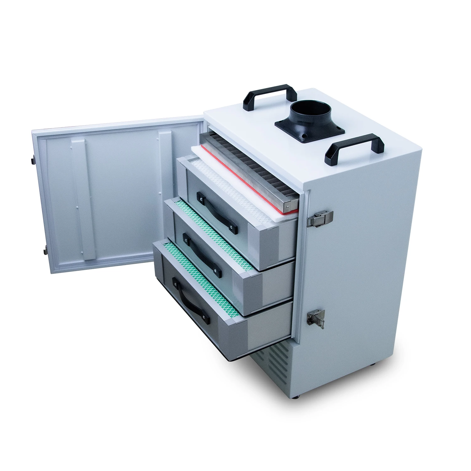 KNOKOO FES350F Industrial Portable 350W Laser Fume Extractor 5-Layer Hepa Filter Dust Collector Fireproof Air Cleaning Equipment