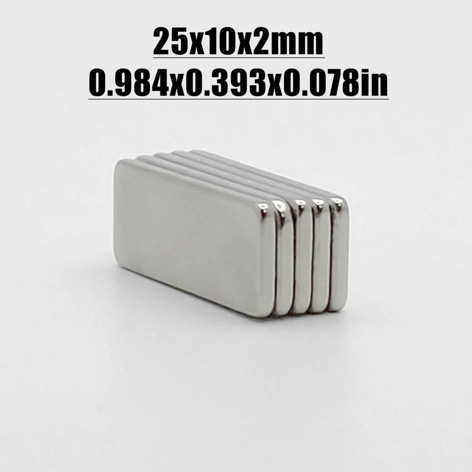 2-300pcs 25x10x2mm Magnet Neodymium Magnet N35 NdfeB Permanent Magnetic Imanes Magnets Square Shape 25*10*2 Magnet Accessory