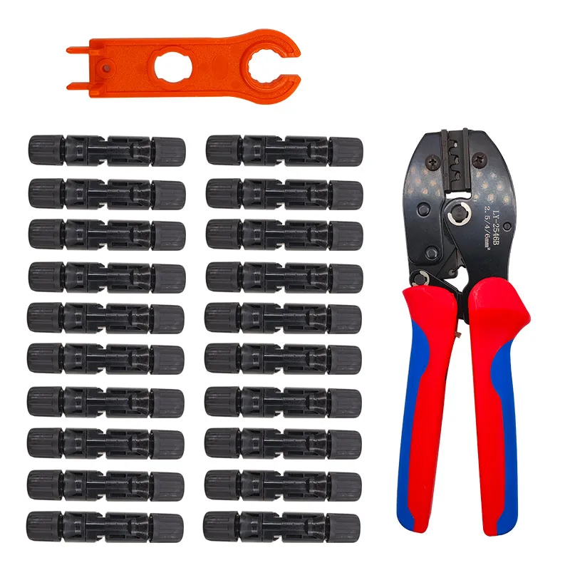 40Pcs=20Pairs Solar Connectors PV Plugs 30A Solar Panel Connector Kit Available for PV/MC Cables 2.5/4/6mm²