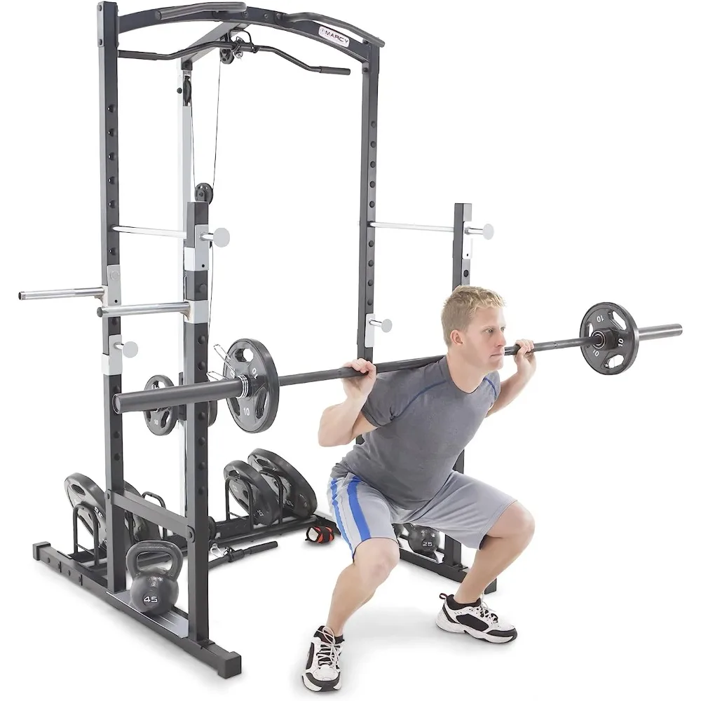 Home Gym Cage System Workout Station for Weightlifting, Bodybuilding and Strength Training MWM-7041