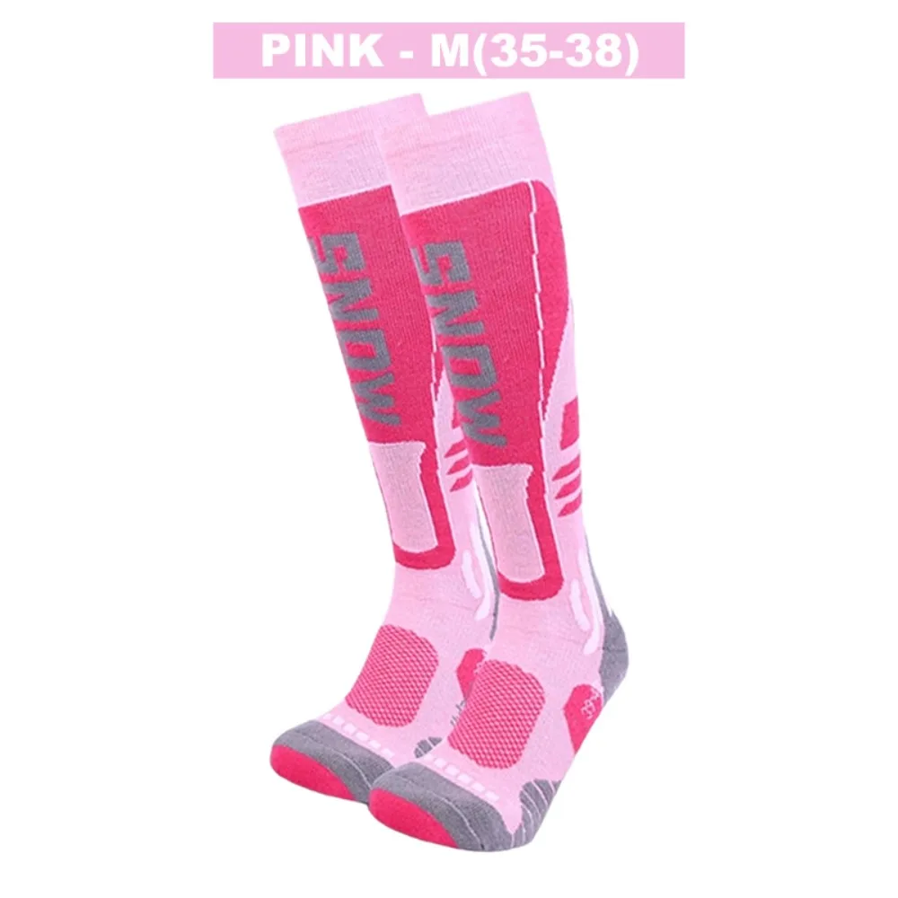 

Fashion Long Tube Ski Socks Thickened Breathable Snowboard Socks Arch Support Warm Thermal Long Socks Unisex
