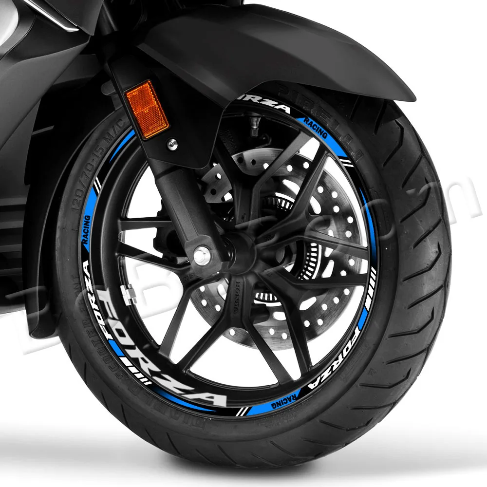 For 125/250/350/750 Motorcycle Wheel Sticker Scooter Reflective Rim Stripe Decals Hub Tape Accessories Waterproof