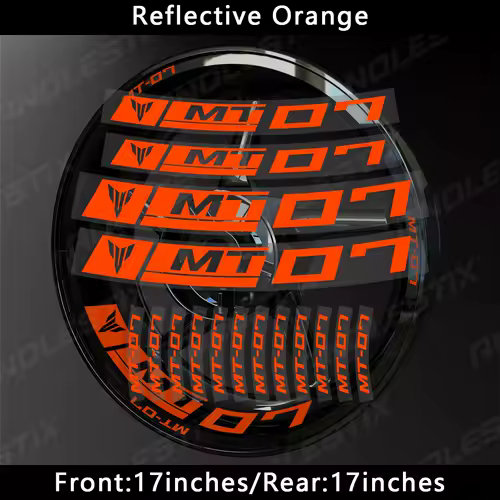 AnoleStix Reflective Motorcycle Wheel Sticker Hub Decal Rim Stripe Tape For YAMAHA MT-07 MT07 - Image 10