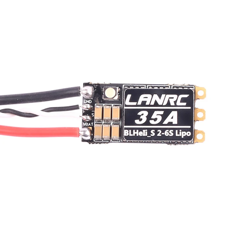 4 sztuk LANRC 35A/45A BLHeli_S 2-6S Lipo ESC wbudowane programowanie kolorów RGB LED d-shot 150/300/600 ONESHOT125 dla RC FPV Quadcopter