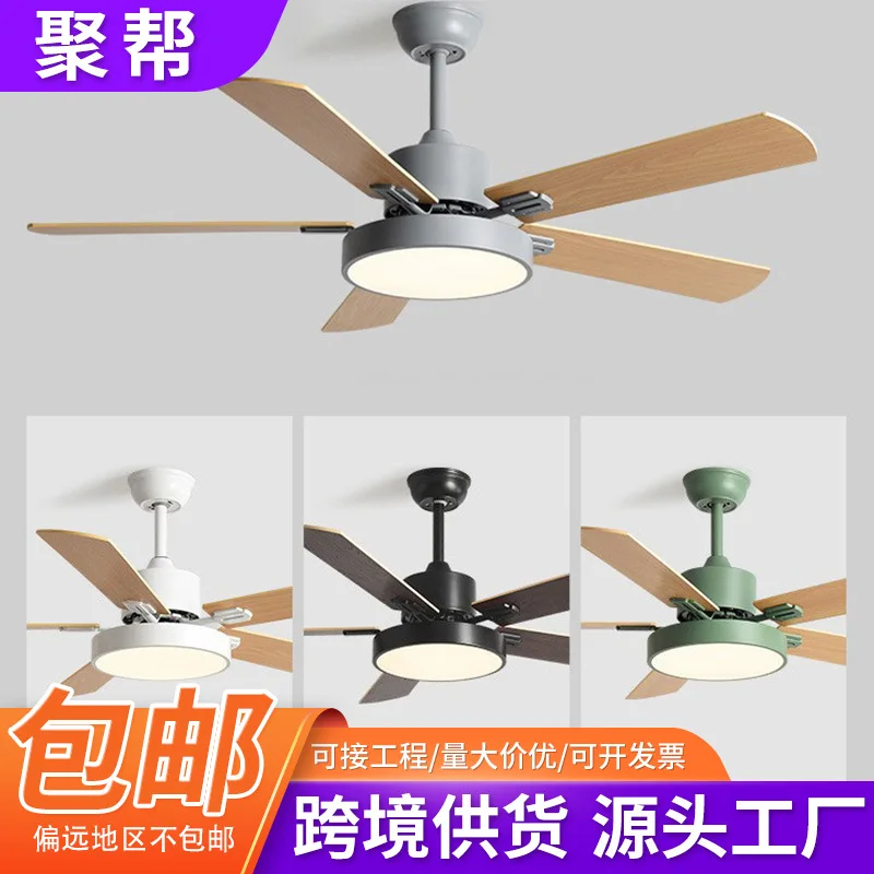Ceiling Fan Light for Zhongshan High Airflow Fan Light for Living Room Dining Room Bedroom Home Use Inverter Ceiling Fan Lamp
