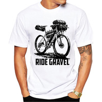 TEEHUB Vintage Bike Packing Men's Tops Ride Gravel Print T-Shirt Mountain Bike Men T Shirts Old Bicycle Male Casual Tee