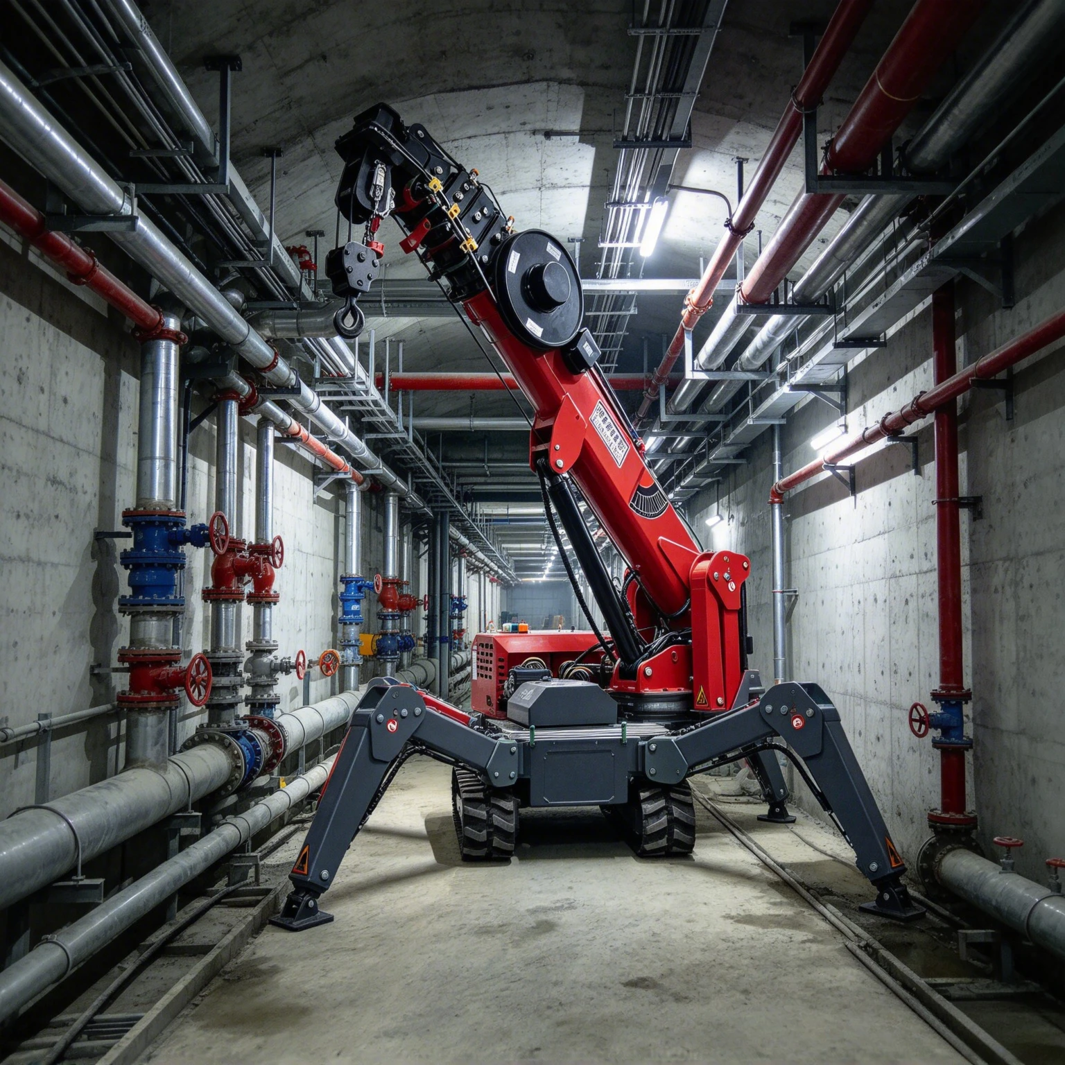 Factory Price Narrow Space Lifting Spider Crane Hydraulic 360 Rotation Rubber Track Mini Crawler Crane Industrial Hoist