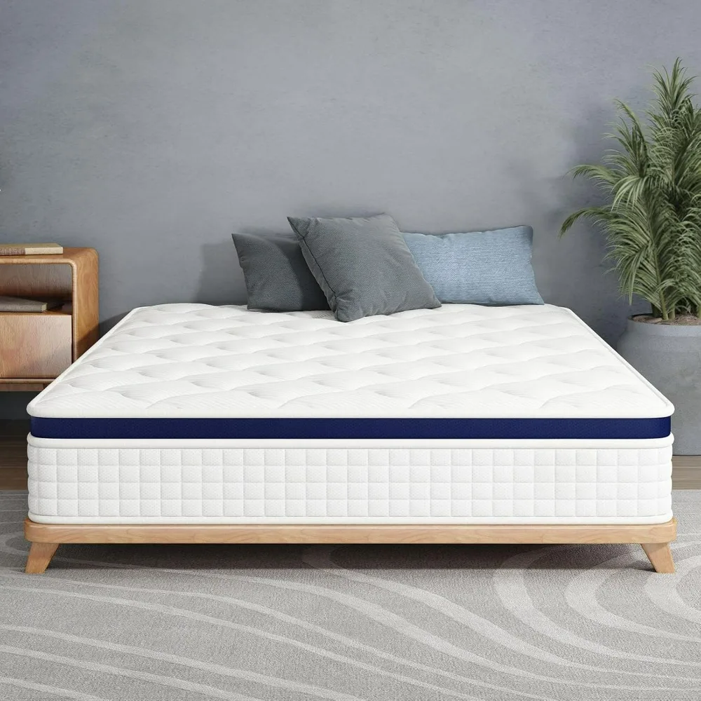 10 inch zero pressure foam, built-in spring mattress, sports isolation, medium hardness, CertiPUR-US certification