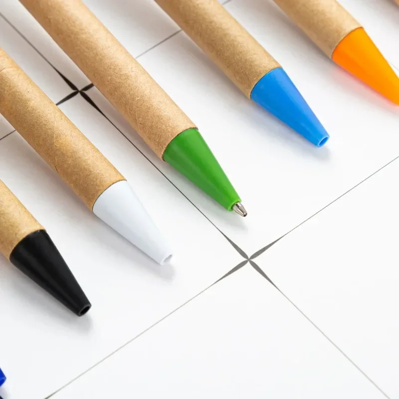 Bolígrafo para estudiantes, escuela, negocios, suministros de oficina, escritura General, punta de bolígrafo de 1,0mm, estilo de tubo de papel de tinta negra, regalos exquisitos