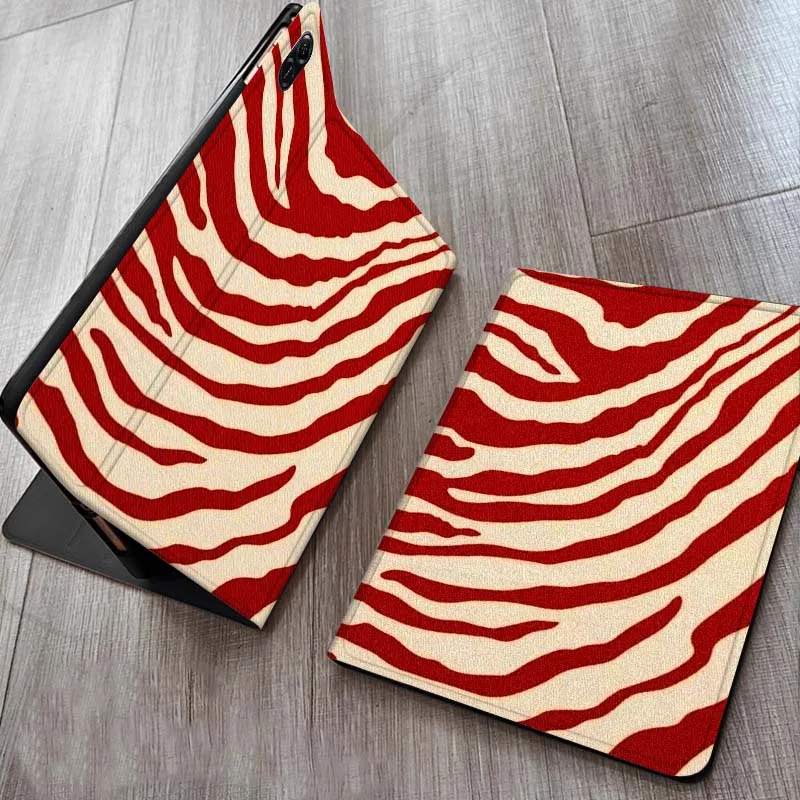 

Black Red Striped Art Pattern For Huawei MediaPad M5 T5 M6 SE C5e 11 12 X 2 Lite Pro Air S 12.2 Inch 5G Tablet Case