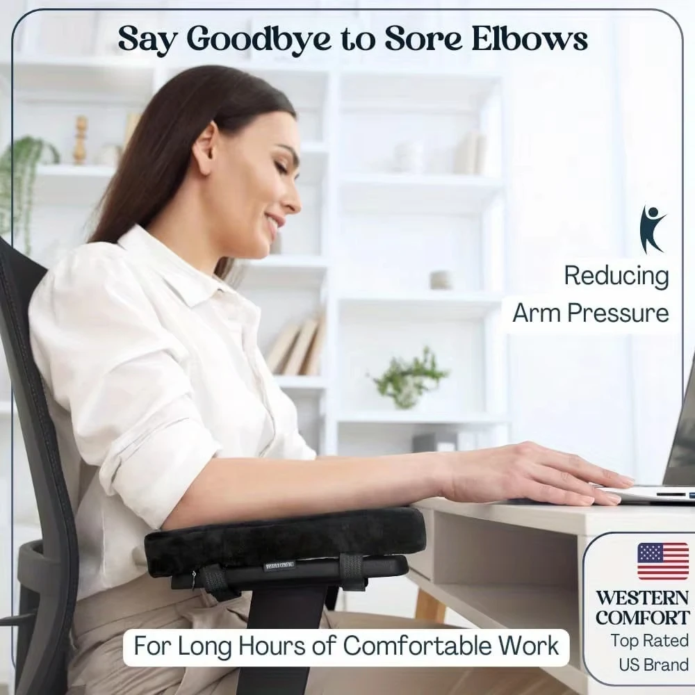 1Pcs Office Chair Parts Arm Pad Memory Foam Armrest Cover Cushion Pads For Home Office Chair Comfortable Elbow Pillow