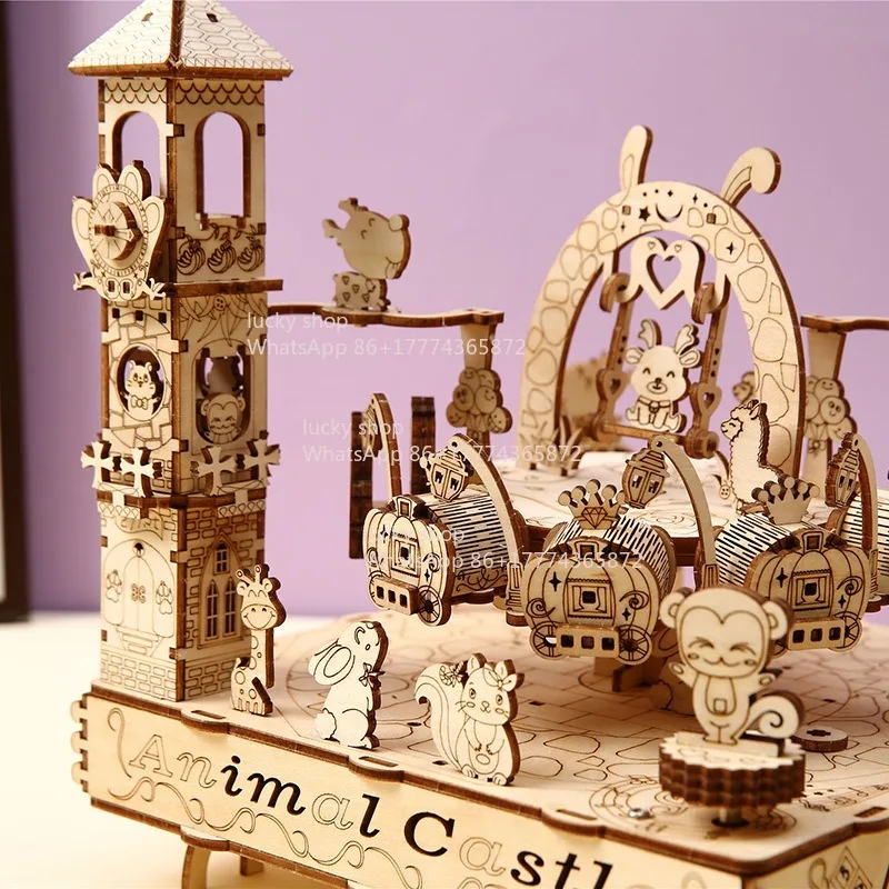 

Новая деревянная 3D-головоломка «Животные» 2026 года: стереоскопическая модель для декора рабочего стола, подарок для детей