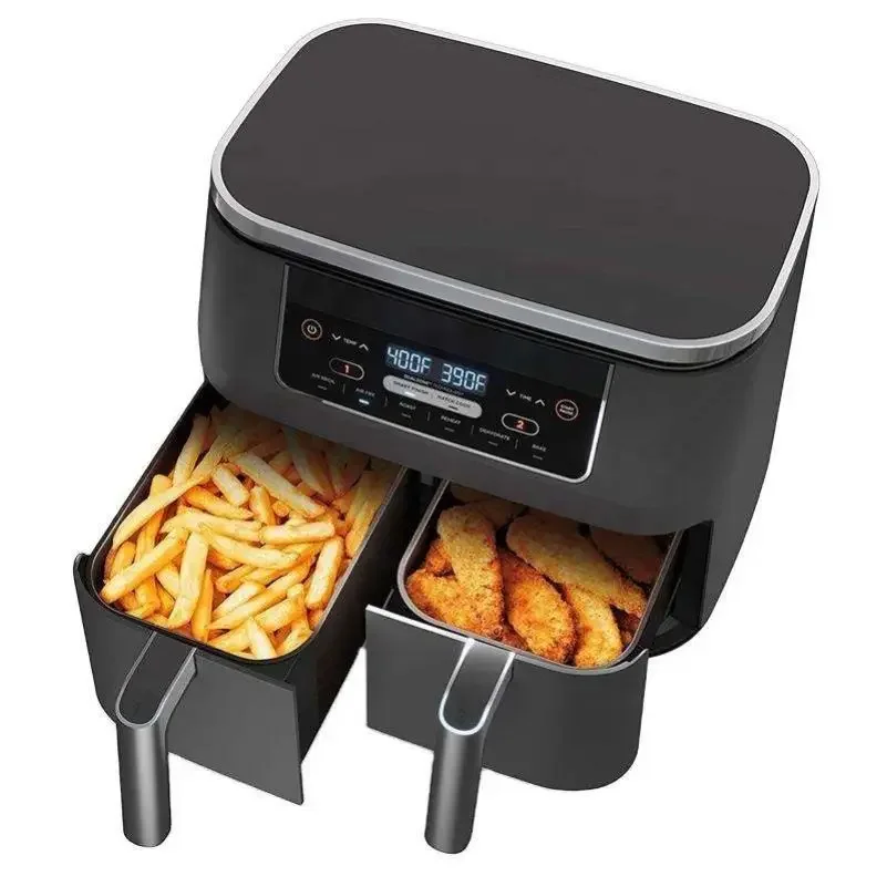 1:1 Household Smart 9L Electric Digital Double Dual 2 Baskets Deep Freidora De Aire Friteuse A Air Friggitrice Ad Aria Air Fryer