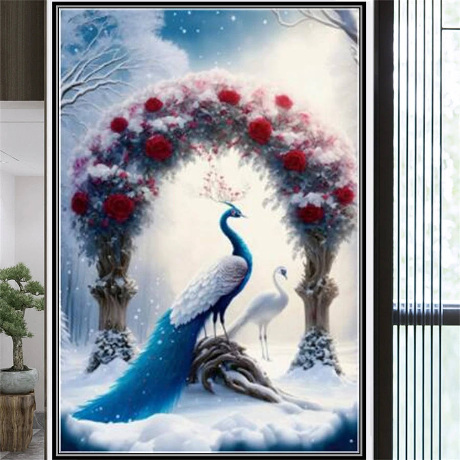 

Animal Peacock DIY 5D Diamond Painting Full Drill Square Round Embroidery Mosaic Art Picture Of Rhinestones Home Decor Gifts