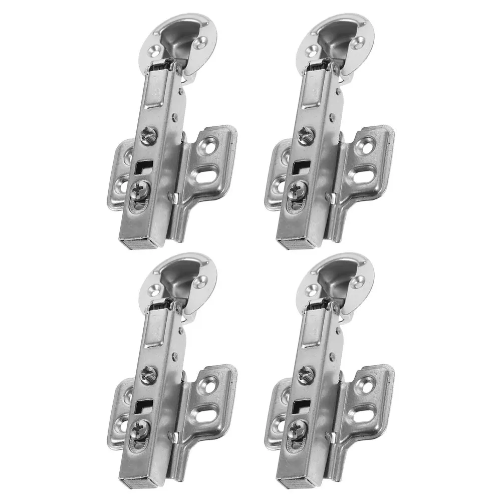 4 قطعة التخميد الهيدروليكي لينة إغلاق خزنة من الفولاذ المقاوم للصدأ مفصلات للمطبخ أبواب بدون إطار خزانة الأجهزة مفصلات