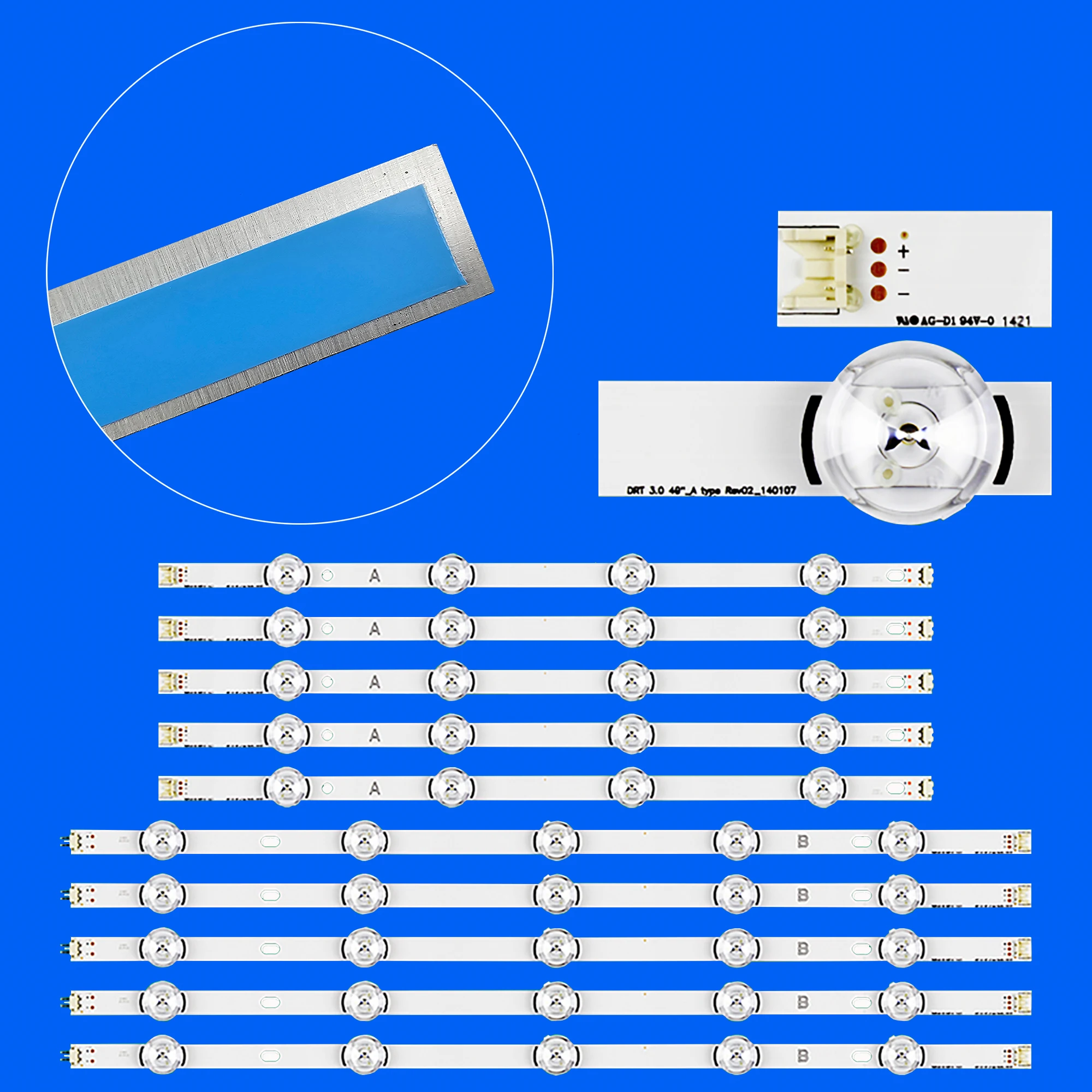 

Лента светодиодной подсветки для Innotek DRT 3,0 49 "AB 49LB561U 49LB582V 49LB552 49LB629V AGF 78402201 49LF620V 49UF6430 49LB620V