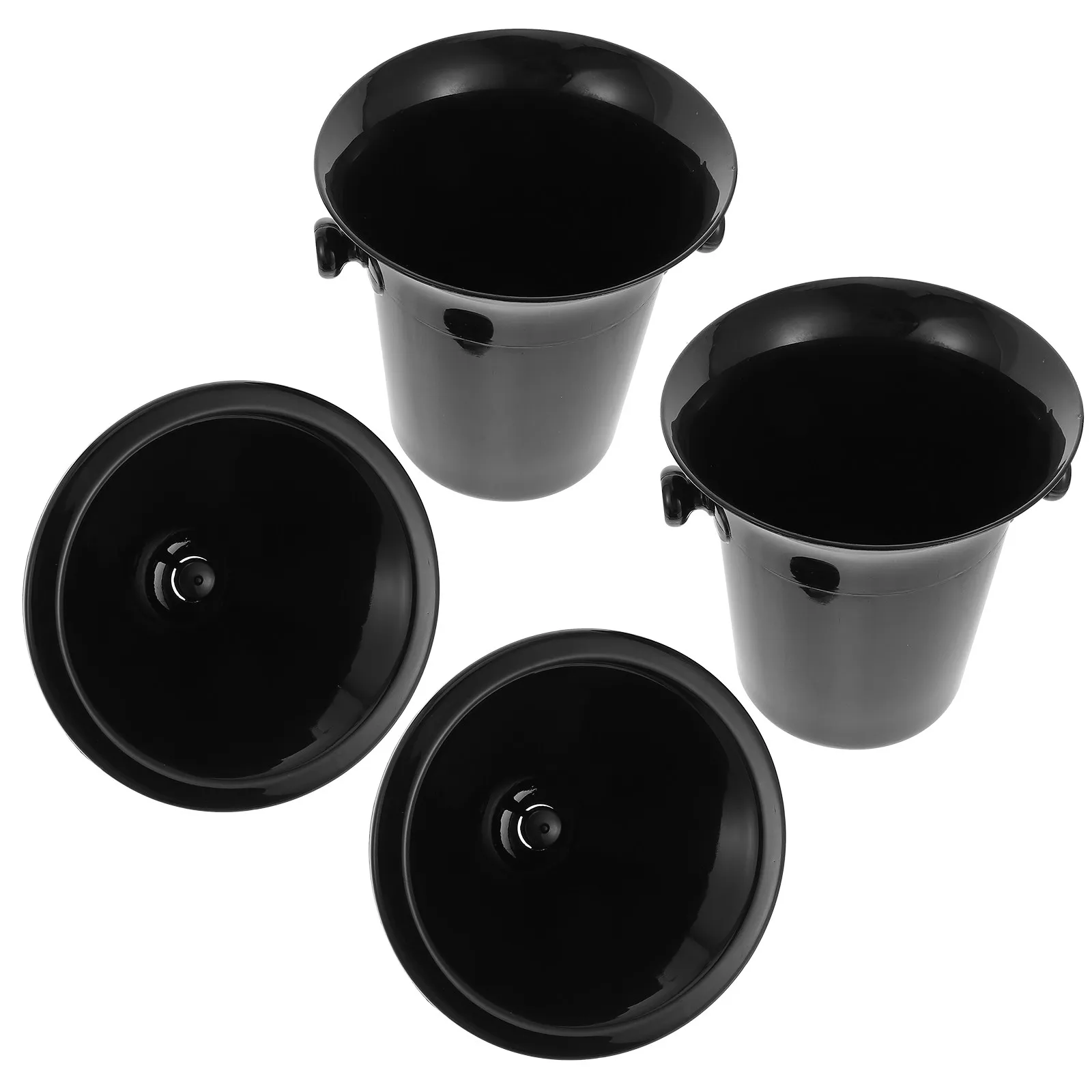 

2 шт. черных пластиковых ведерок-наперников для вина в форме воронки для дегустации, для вечеринок, погребов, ледяных баров, аксессуары