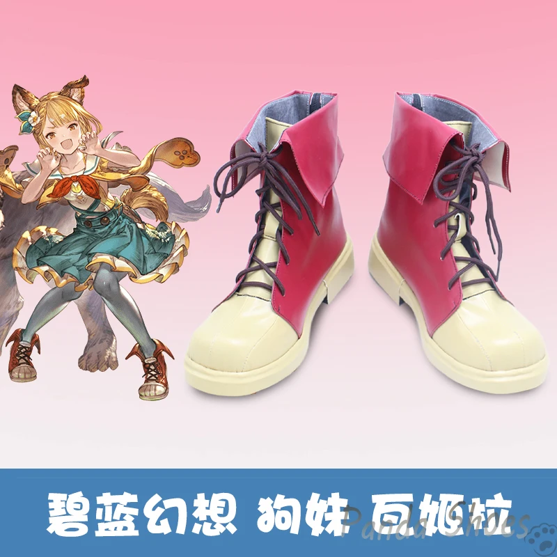 

Game Granblue Fantasy Wajira Cosplay Shoes Anime Cos Comic Cosplay Costume Prop Shoes for Con Halloween Party