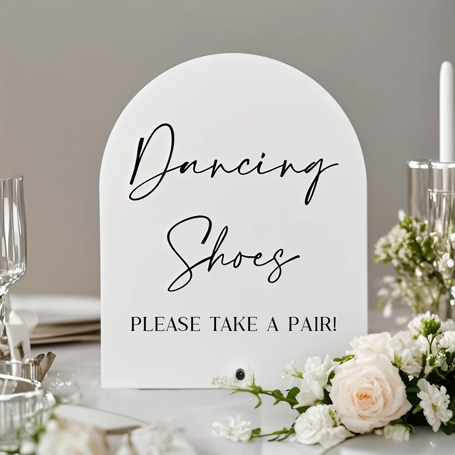 【Flach】Klassische Tanzschuhe Acryl-Schild, Hochzeit, Schreibtisch, Mehrzweck, 2D Flach – Detail 5