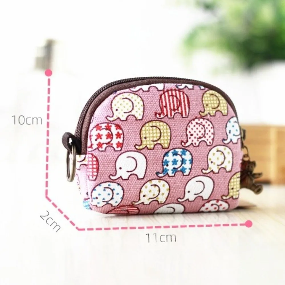 المحمولة خمر مطبوعة محفظة نسائية للعملات المعدنية قماش الكرتون المرأة المحفظة الحقيبة حقيبة التخزين القط تغيير المال المنظمون الاطفال هدية