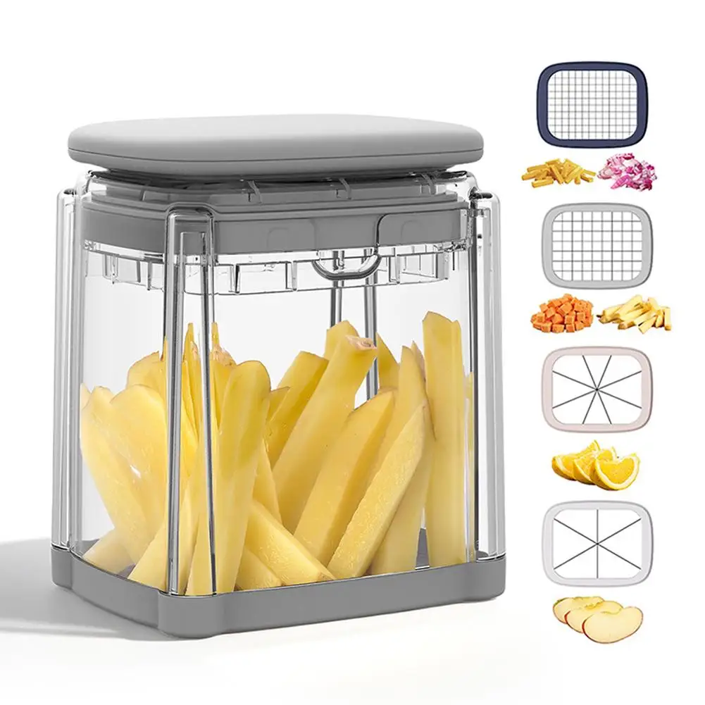 4-in-1 Französisch Braten Cutter Natürliche Geschnittene Gemüse Kartoffel Werkzeug Lebensmittel Veggie Dicer Veg Für Hause N7F2