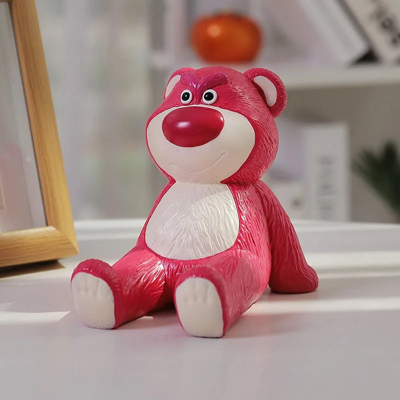 Disney Toy Story Lotso cartoon resin crafts small ornaments mobile phone holder tablet desktop office student supplies gift