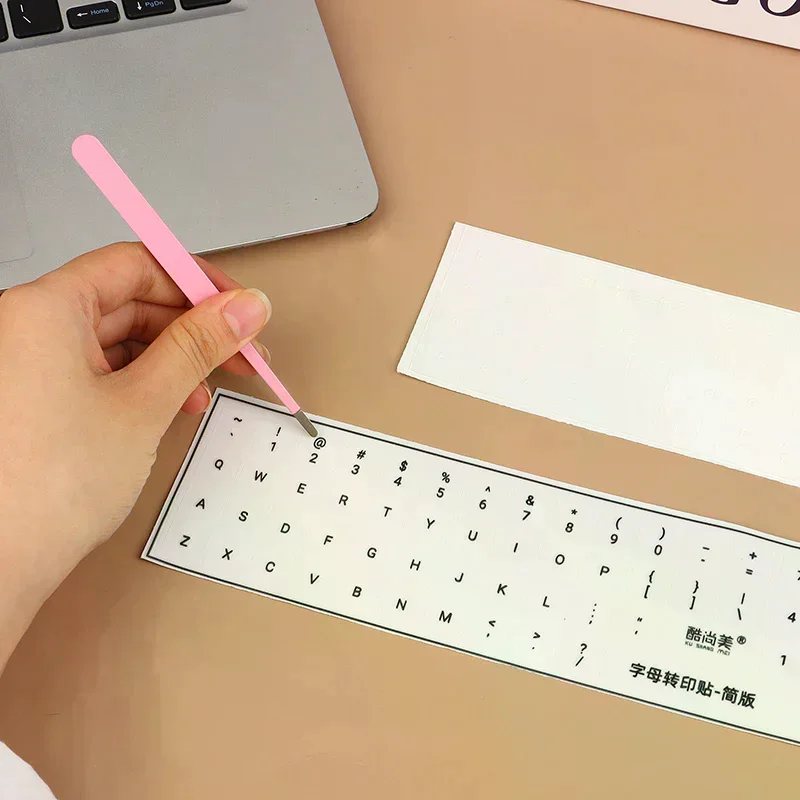 

Tear off Film English Alphabet Language Keyboard Sticker Desktop Universal Engraving High Quality Durable Material