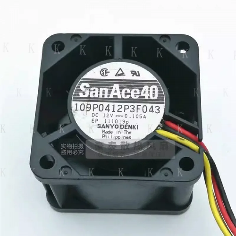 C  for  Sanyo 109P0412P3F043 4028 DC12V 0.105A 4CM 4-Pin Server Cooling Fan