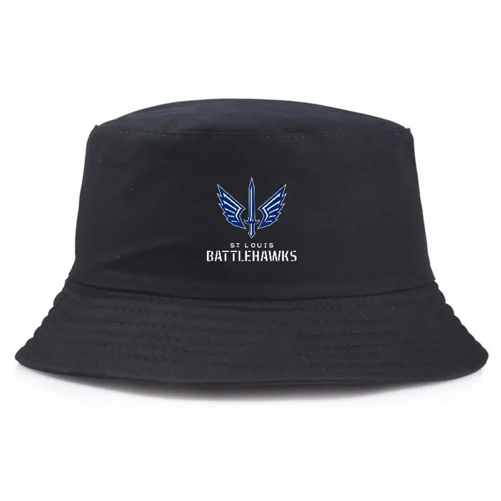 

Black Bucket Hat St Louis Battlehawks Fishing Hat Summer Fisherman Caps