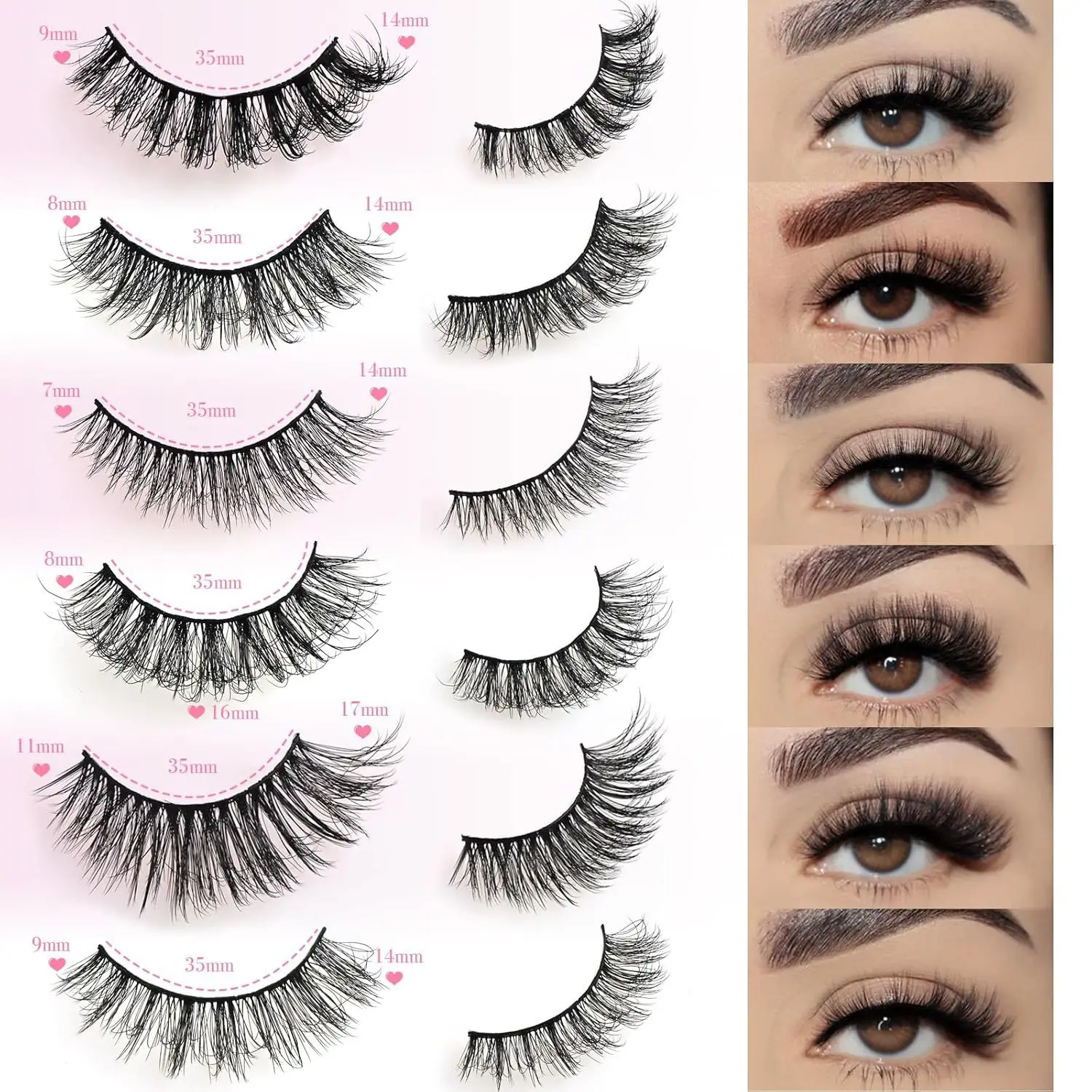 One-Piece False Eyelashes with Mixed Ethnic Characteristics, Thick and Curled, Three-Dimensional Cat-Eye Style, European and American Style