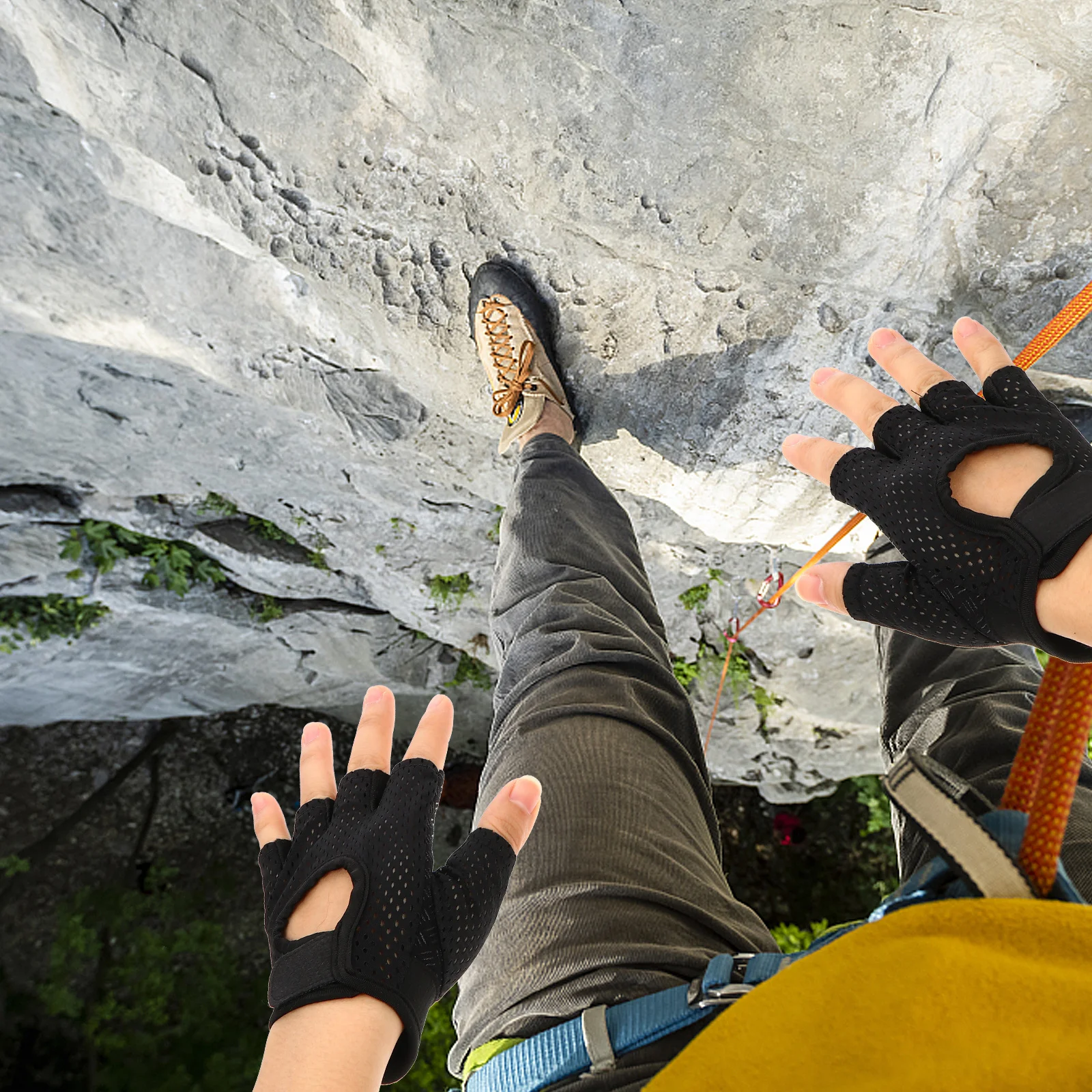 

Exercise Anti-slip Sports Gloves Half-Finger Ultraviolet Light Outdoor Non-slip