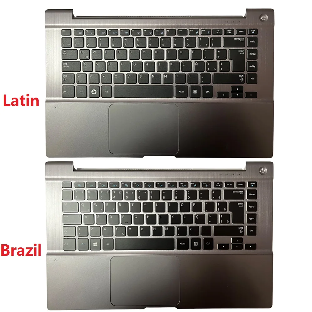 

for FOR Samsung NP700Z4A NP700Z4AH NP700Z4B 700Z4A 700Z4B 700Z4C Latin/Brazil Laptop keyboard with gray Palmrest upper COVER