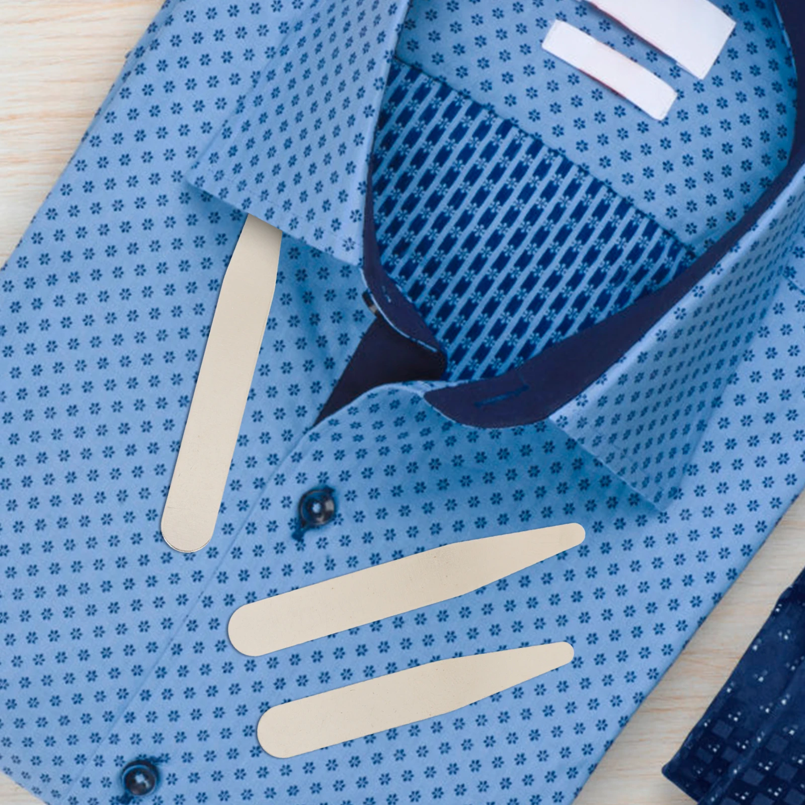

40pcs Shirt Collar Stays Men's Dress Shirts Inserts 76MM 70MM 63.5MM 56MM Formal Lightweight Accessories for Women