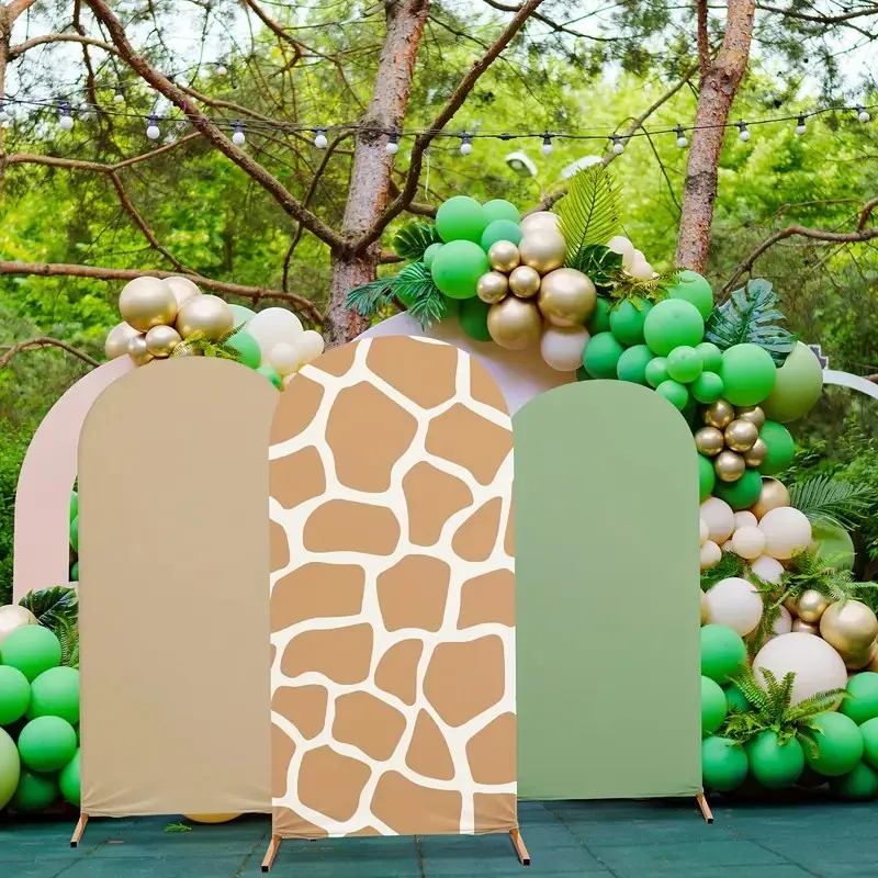 

Safari - themed Arch Backdrop: Giraffe - Patterned Spandex, for Weddings/Birthdays/Baby Showers