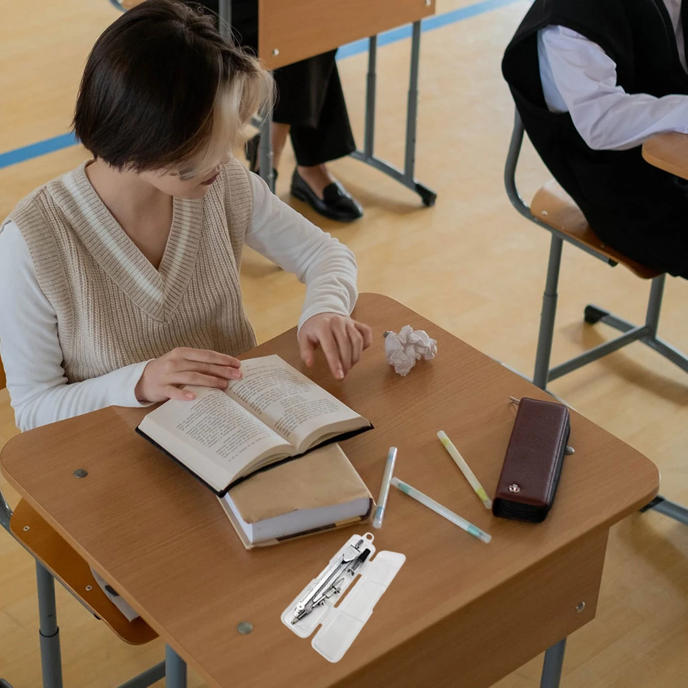 

2Pcs Drawing Compasses Strong School Office Supplies Tools for Students Silver Geometry Math Art Design Drafting Perfect