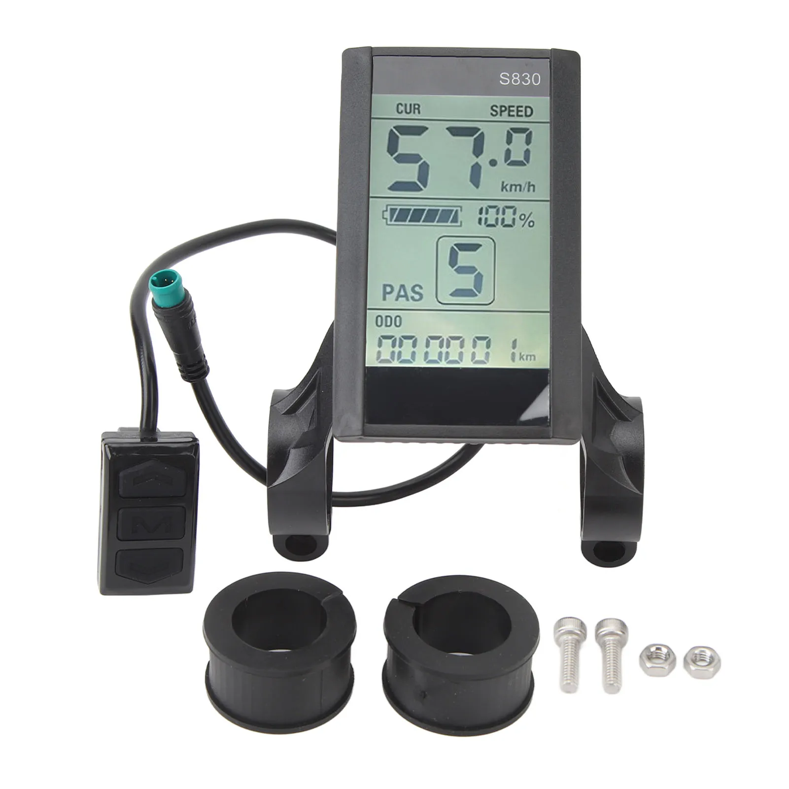 

Electric Scooter LCD Display Panel Easy To Install 24V 36V 48V Electric Bike LCD Display 5pin Waterproof Connector for Outdoor