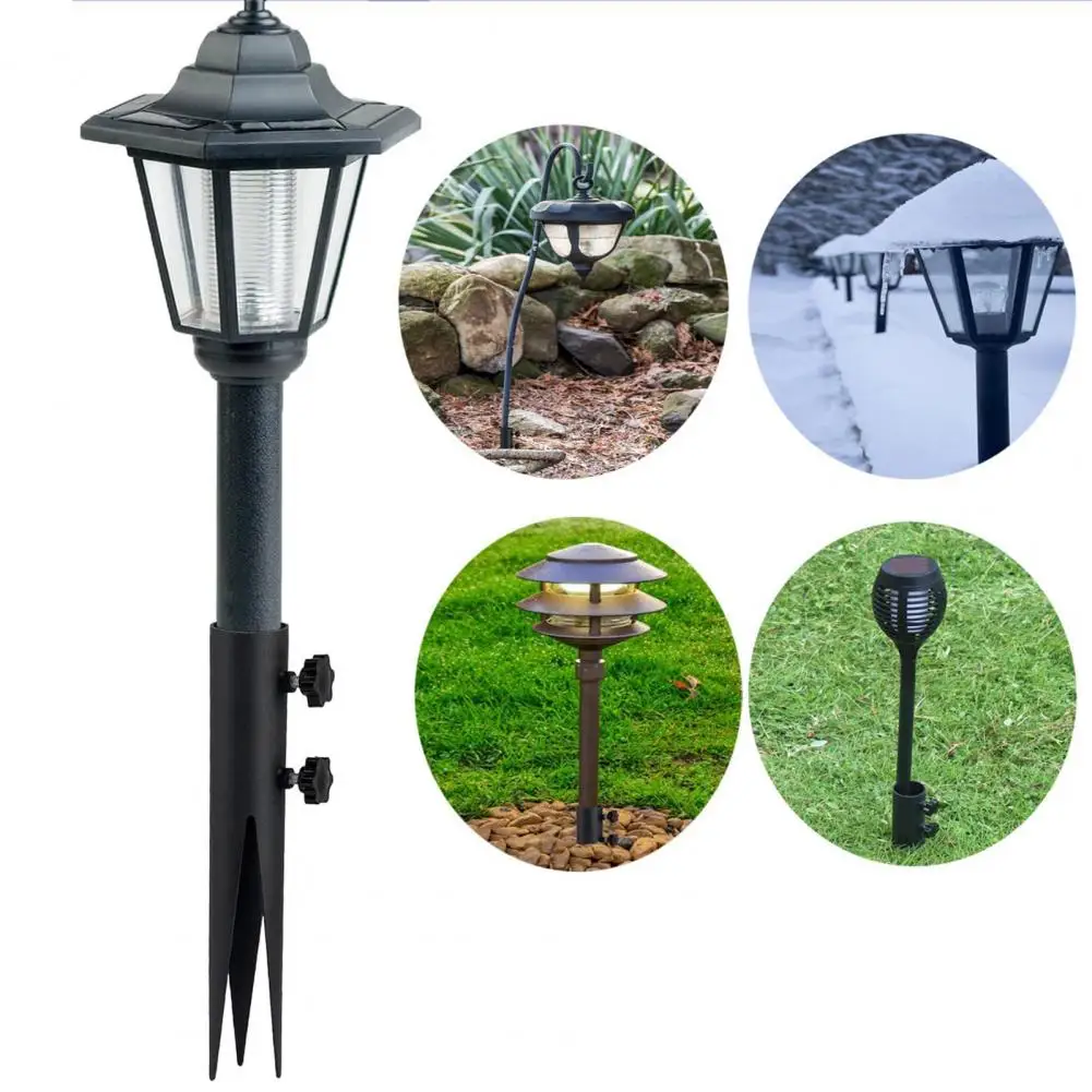 Led Light Stake Adjustable Metal Garden Torch Stand Stakes Outdoor Party Supplies Ground Spike Replacement Set for Outdoor Decor