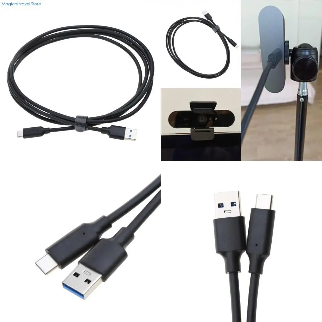 N2UB Camera Charging Cable Cord Black Wire for BRIO C1000e Webcam