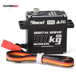 Waterproof Servo BLS-HV50MG 50KG 180°/270°/360° Aluminum Digital 14V HV Brushless Servo for RC Car Truck Crawler Boat Robot