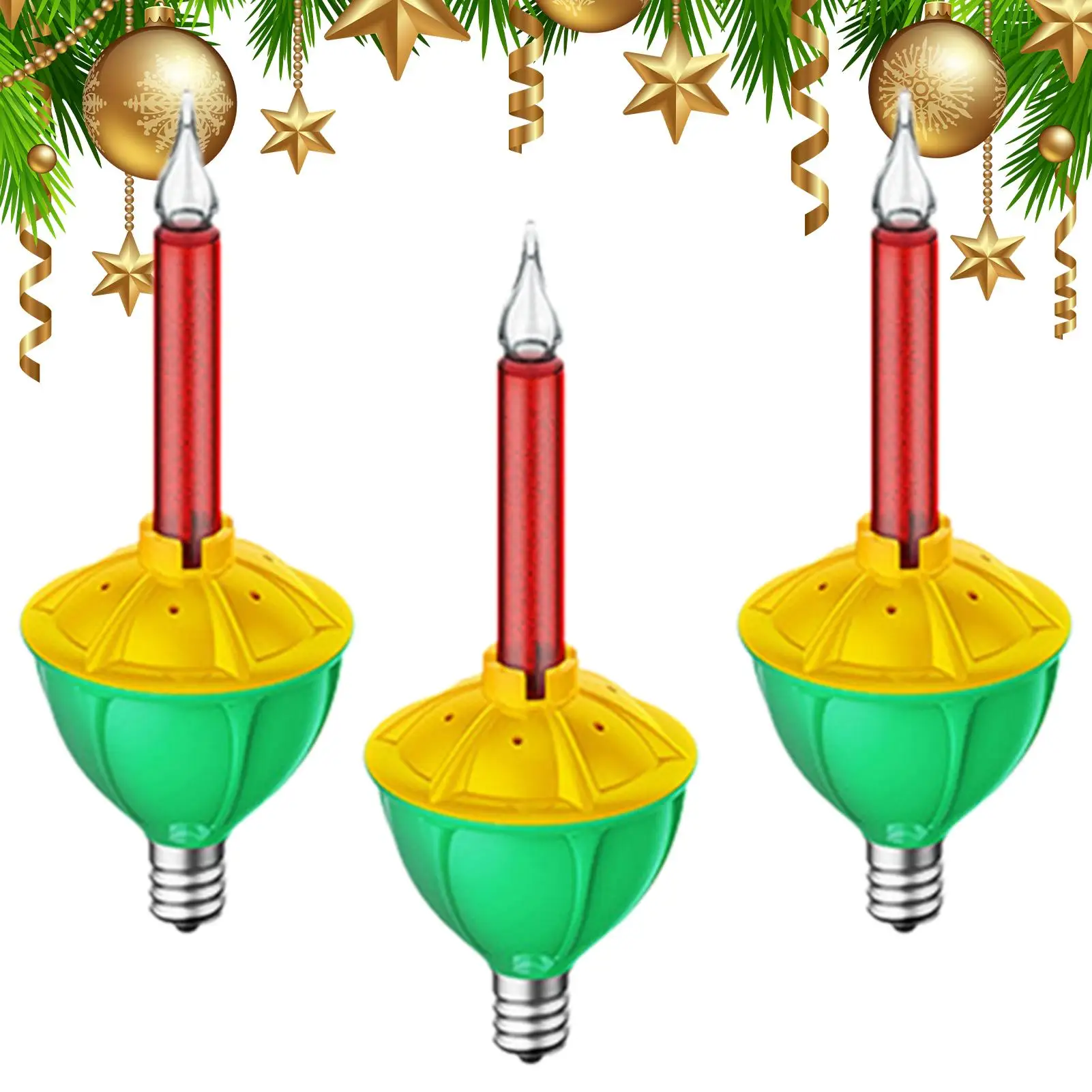 3Pcs Bubble Lights Replacement Bulbs Replacement Multi Color Fluid Light Bulbs Red Blue Old Classic Christmas Lights Bulbs